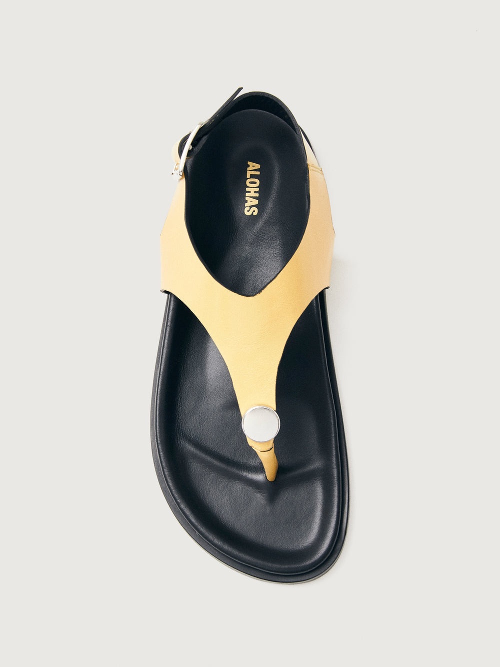 ALOHAS Harbor Onix Vainilla Leather Sandals Black Sz 37 - Picture 2 of 14